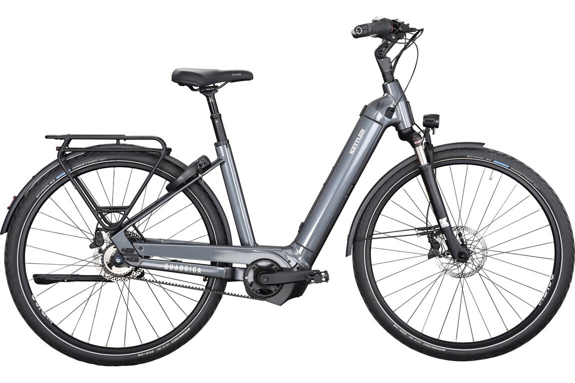 KETTLER Alu-Rad QUADRIGA CX5 HD BELT FL 750Wh Wave Granite Shiny 28 Inch 48cm 2024